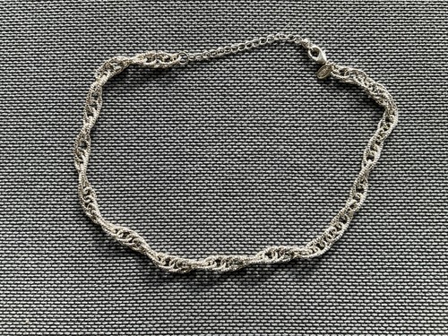 Silver plated s necklace - silver, &