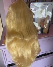 Blonde ABBA hocus pocus frozen alice in wonderland Fancy Dress Wig 24” Halloween