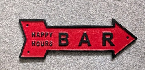 Bar sign cast iron - cast, double