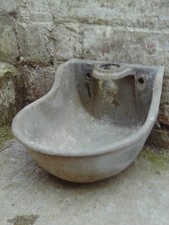 Vintage Galvanised Metal Farm Cattle WaterBowl Trough ideal Small Garden Planter