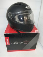 NITRO N2100 Uno Motorcycle Helmet Matte Black Size S Worn Once
