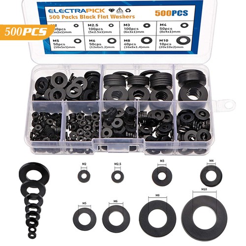 500pcs flat washers - 500pcs, nylon