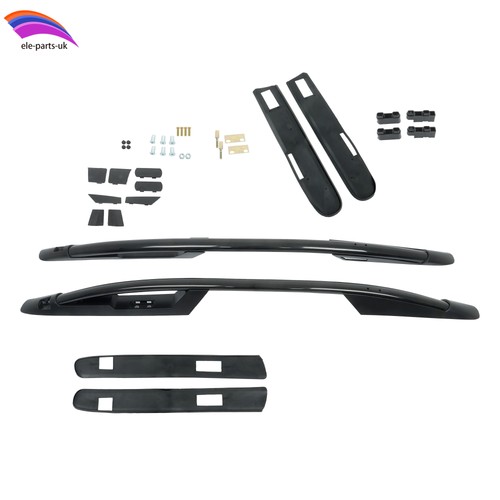 Black aluminium roof rails - black,