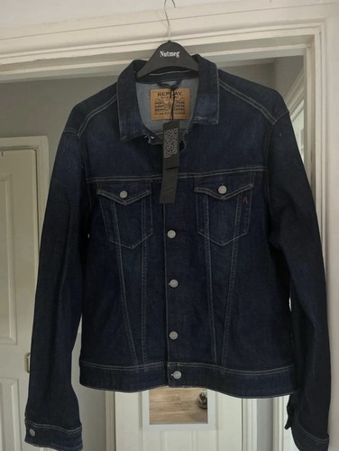 Replay dark denim jacket size - dark,