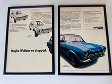 FRAMED Original Fast Ford adverts 60's 70's 80's 90's 00's RS ST Cosworth Escort