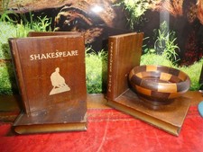 TREEN BOOKENDS, VINTAGE.