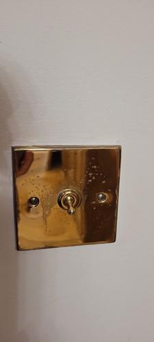 Single toggle brass light - single,