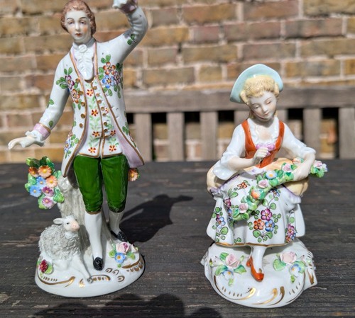 Pair small german porcelain - small,