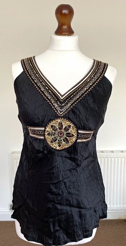 Warehouse y2k black 100 silk - black,
