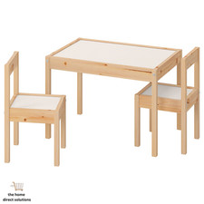 IKEA LATT Children's Table and 2 Chair Set Wooden Pine Kids Furniture Table NEW