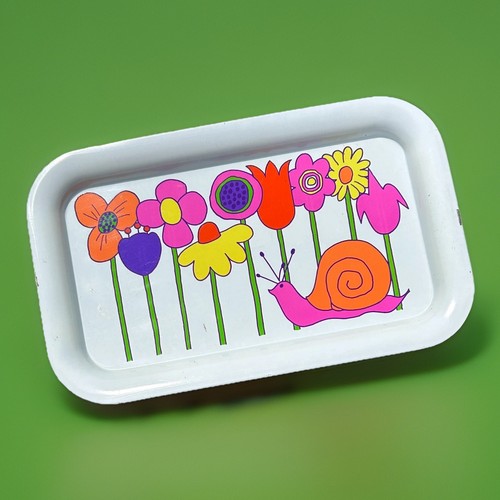Vintage mod snail flowers - vintage,