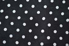 black cravat / ascot with polka dot print