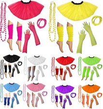 80s Neon UV Tutu Skirt Leg