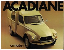 Citroen Acadiane Van 1978 French Market Foldout Sales Brochure Dyane