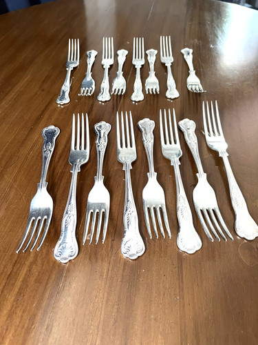 Set sixteen silver plated - of,