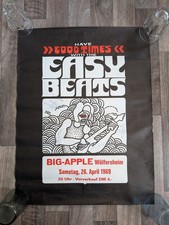 Orignal EASY BEATS 1969 Wolfersheim (Germany) Concert Poster FULLY SIGNED