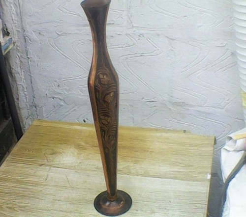 Vintage copper inscribed tall - inscribed,