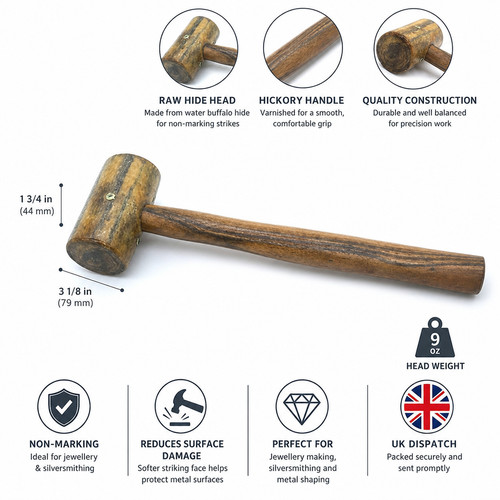 Rawhide hide mallet 9oz - hide,