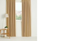 Pencil Pleat Thermal Blackout Curtains Pair Ready made with 2 FREE Tie Back