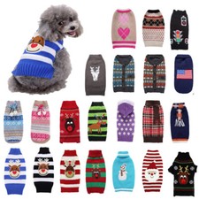 XXS-XXL Dog Clothes Pet Knit Sweater Cat Puppy Jumper Winter Warm Knitted Coat