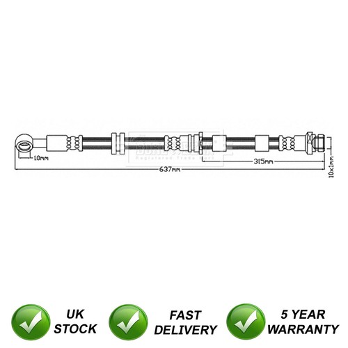 Brake hose front left sjr - brake,