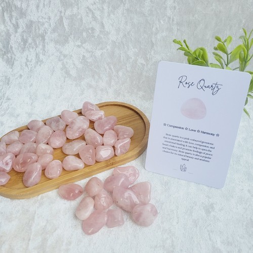 Rose quartz tumble - quartz,