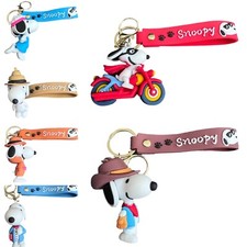 Snoopy Charlie Brown Keyring Novelty Snoopy Keychain 3D Rubber