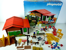 VINTAGE PLAYMOBIL 3775 PONY RANCH WITH FIGURES & HORSES COMPLETE WITH BOX