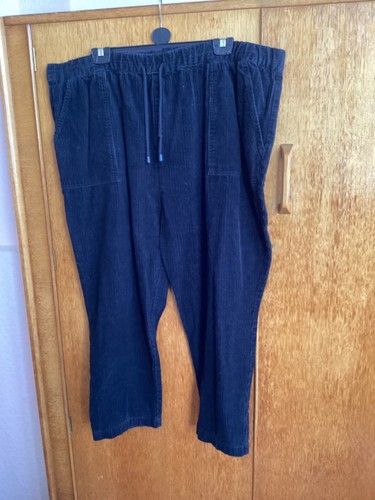 Ladies navy corduroy - navy, trousers