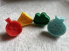 Set of 4 Cut & Emboss Angry Birds Cookie Cutters