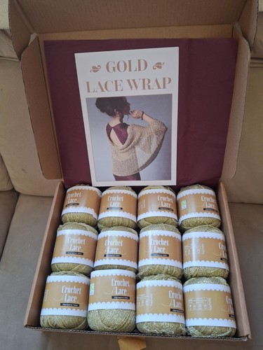 Crochet kit gold lace - kit,