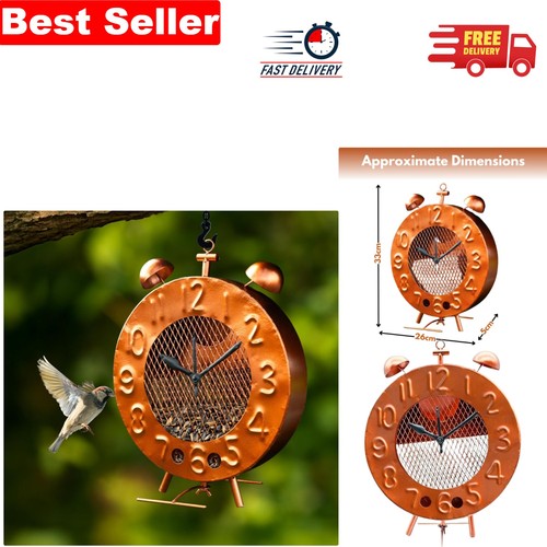 Hanging bird feeder clock - clock,