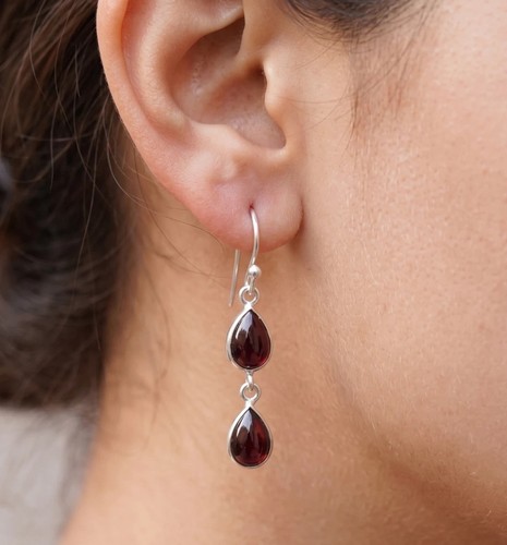 Red garnet 925 - red, silver