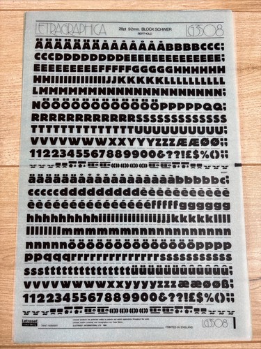 Letraset rub transfer - rub, on