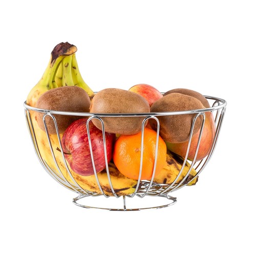 Chrome fruit bowl round shape - bowl,