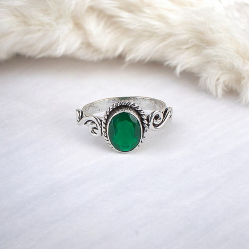 Green onyx gemstone - green,