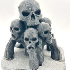 Aquarium Skull Cave Mountain | Fish Tank Decor & Hiding | Small Fish & Shrimp