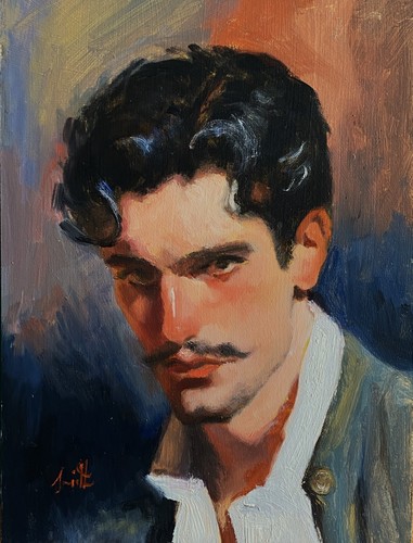 Original oil painting young - original,