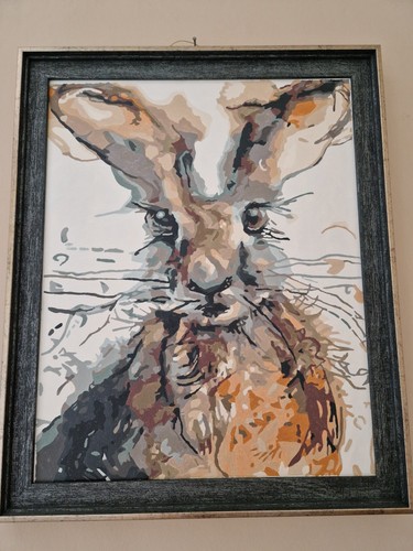Abstract hare hand painted - abstract,