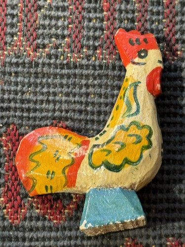 Vintage ornament small painted - ornament,