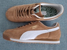 PUMA ROMA SUEDE TRAINERS CARAMEL LIGHT BROWN UK SIZE 10 CASUALS BRAND NEW UNWORN