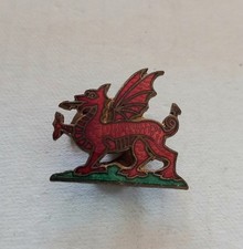 Enamel Welsh Red Dragon Badge