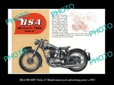 OLD 8x6 HISTORIC PHOTO OF BSA