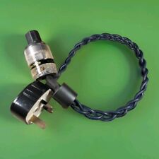 UK Mains Cable IEC 13A 3 Core Plaited With Furutech FI-25 (G) Connector - 0.6m