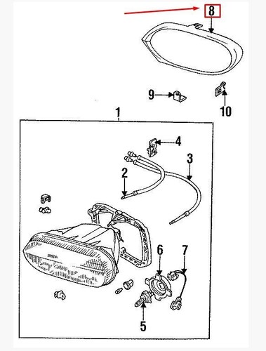 Jaguar mk3 right headlamp - xj-s,