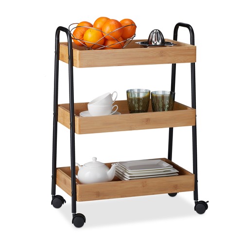 Wooden serving trolley kitchen - wooden,