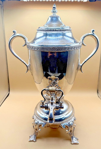 Victorian silver plate samovar - victorian,
