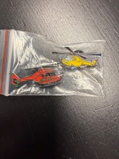 2 x Helicopter Pin Badges