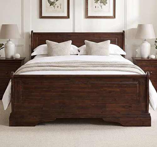 French solid hardwood sleigh - hardwood,