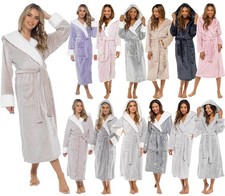 Ladies Hooded Fleece Robes